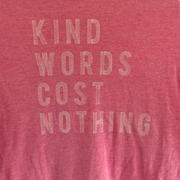Free State Kind Words Cost Nothing Size Medium Pink Aeropostale Teacher - Picture 4 of 6